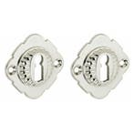 Set van twee sleutelplaatjes Nouveau glans nikkel, Nieuw, Overige materialen