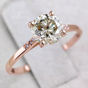 Sans prix de réserve - Bague - 14 carats Or rose - 1.04ct.
