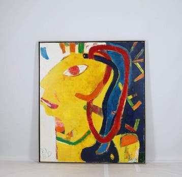 Broer Dobbelsteen (1936-2019) - Abstract gezicht, Antiek en Kunst