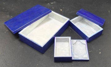 Lapis lazuli edelsteen Sieradenkistjes - Hoogte: 141 mm -, Verzamelen