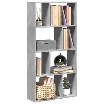 vidaXL Boekenkast 60x20x120,5 cm bewerkt hout betongrijs, Verzenden