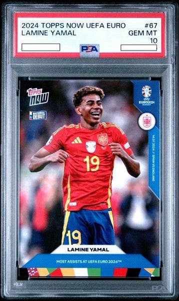 2024 Topps Now - UEFA Euro - Lamine yamal #67 Graded card -, Nieuw