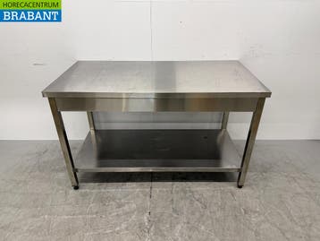 RVS Werktafel Tafel met onderschap 140 x 70 x 86 cm Horeca, Ophalen of Verzenden, Nieuw in verpakking