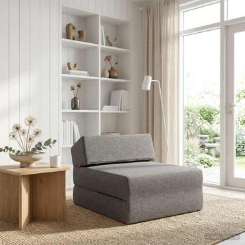 vidaXL Vouwbare Sofa Bed Lichtgrijs 60 x 70 x 41 cm Stof, Verzenden