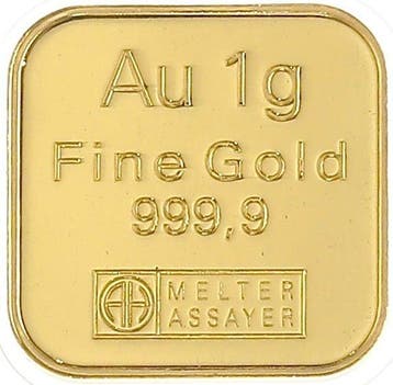 1 gramme - Or .999 - Argor-Heraeus, Switzerland - Scellé