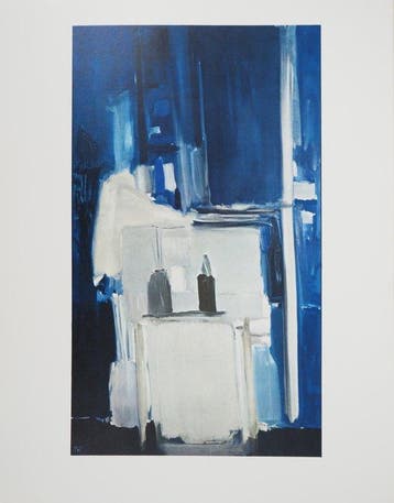 Nicolas de Staël (1914-1955) - Coin datelier, fond bleu, Antiek en Kunst