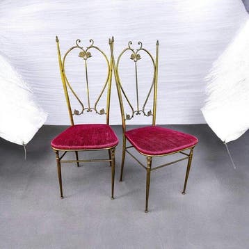 sedia a cuore - Chaise (2) - Laiton - Glamour de la Régence