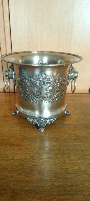 Champagne koeler - Verzilverd messing - één emmer