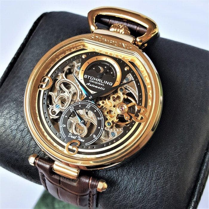 Stührling Original - Automatic - Moon - Dual Time - Skeleton, Bijoux, Sacs & Beauté, Montres | Hommes