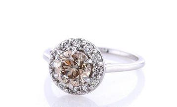 Zonder minimumprijs - Ring - 14 karaat Witgoud - 1.33ct. tw., Nieuw