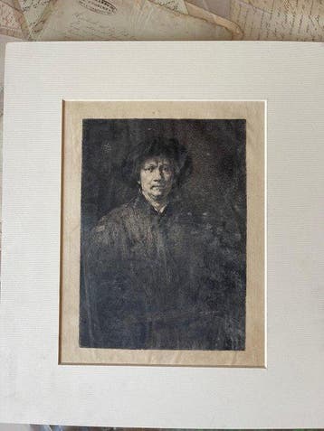 Rembrandt van Rijn (1606–1669) , after - Autoritratto con, Antiek en Kunst