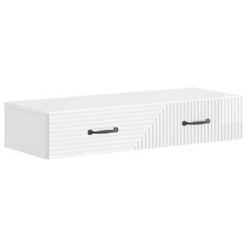 vidaXL Wandgemonteerde Zijtafel Hoogglans Wit 87,5 x 34,5 x, Verzenden, Nieuw