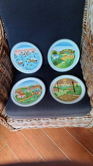 Villeroy & Boch - LAPLAU - Assiette (4) - les quatre saisons, Antiek en Kunst, Curiosa en Brocante