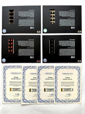 Steven Spielberg – Extremely rare Set of 4 Mounted 35mm Film, Nieuw