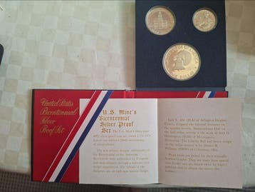 Verenigde Staten. 1/4, 1/2, 1 Dollar 1976, Bicentennial