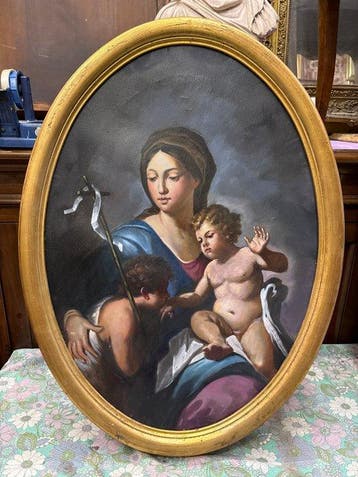 Italiaanse school (XX) - Madonna con Bambino, Antiek en Kunst