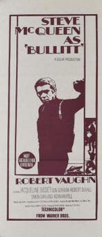 Bullitt Steve McQueen Original Australian Daybill Poster, Nieuw