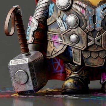 Lego Merchandise - Minion THOR versione LEGO | Tela XXL |, Nieuw