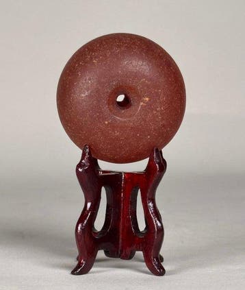 Figuur - Large natural amber bead - Amber - China - Qing