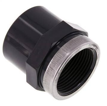 Raccord PVC femelle femelle femelle 40mm x femelle Rp 1 1/4, Verzenden