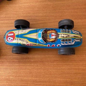 Vintage Toy - Jouet en étain - Vintage Tin Toy Vehicle Set, Antiek en Kunst