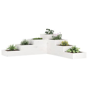 vidaXL Plantenbak 4-laags 106x104,5x36 cm massief grenenhout, Verzenden