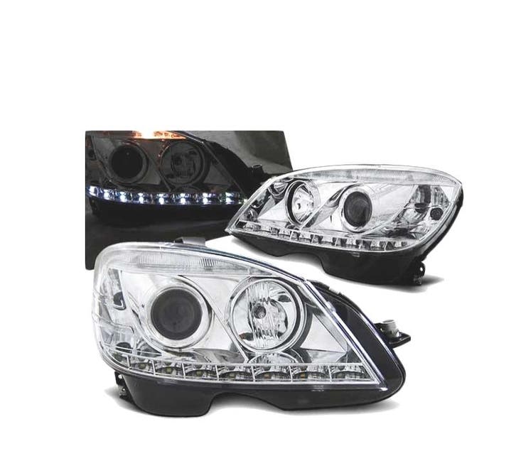 Phares Diurnes Pour Mercedes W204 07-10 Chromé, Autos : Pièces & Accessoires, Éclairage, Envoi