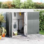 vidaXL Tuinschuur 225x89x161 cm gegalvaniseerd staal grijs, Verzenden, Nieuw
