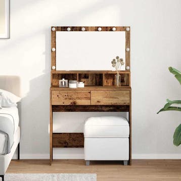 vidaXL Kaptafel Oudhout 80 x 41 x 134,5 cm Bewerkt hout, Verzenden