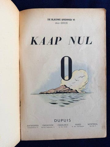 De Blauwe Sperwer 6 - Kaap nul - 1 Album - EO - 1954, Boeken, Nieuw