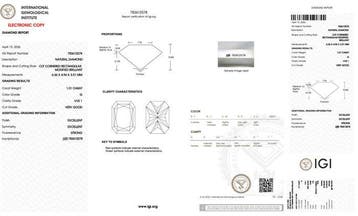 1 pcs Diamant (Natuurlijk) - 1.01 ct - Radiant - G - VVS1 -, Nieuw
