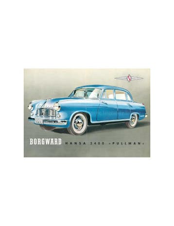 1952 BORGWARD HANSA 2400 PULLMAN BROCHURE ENGELS