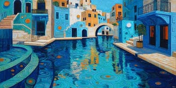 Felix van Horst - Aqua Echoes (XXL), Antiek en Kunst, Kunst | Schilderijen | Modern