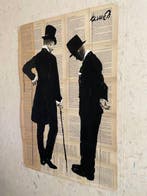TOMEH - “Two Gentlemen” Original Ink & Acrylic Drawing on