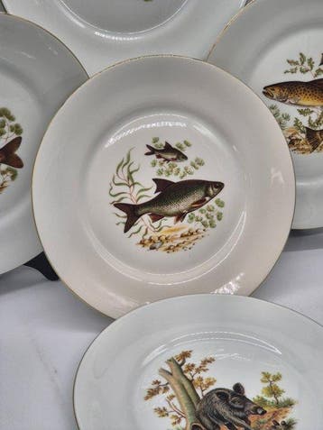 Wunsiedel Bavaria – 5-teiliges Teller-Set – Porzellan mit, Antiek en Kunst