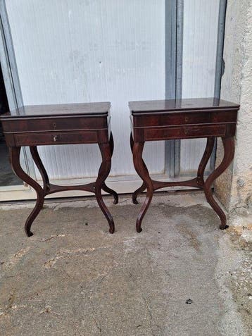 Table de chevet (2) - Acajou, Antiek en Kunst
