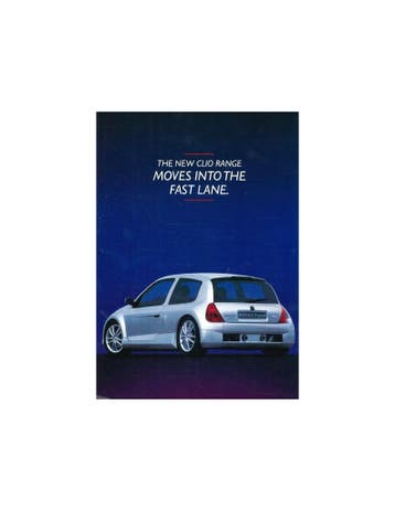 1998 RENAULT CLIO LEAFLET ENGELS