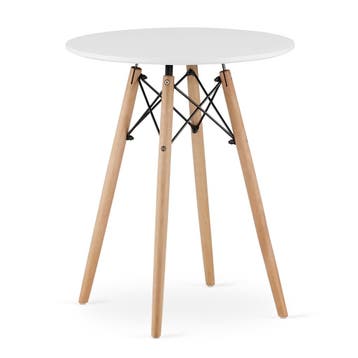 Ronde tafel 60cm wit | 40% korting, retour deal! (eettafel), Verzenden