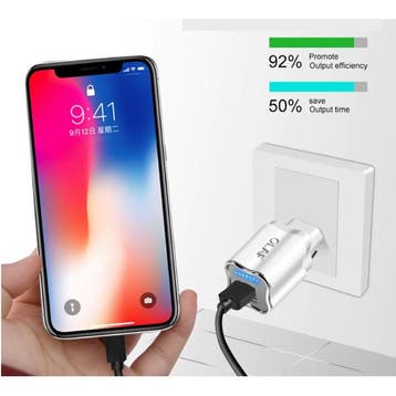 Dual 2x Port USB Stekkerlader - 2.1A Muur Oplader, Verzenden