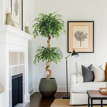 Kunstplant - Kamerplant - Ficus - 150 cm - Groen, Verzenden