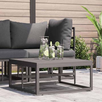 vidaXL Buiten Meubilair Metaal Zwart 70 x 70 x 32 cm, Verzenden