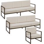 tectake Tuin-loungeset Comosa voor 7 personen, XXL kussens -, Verzenden, Nieuw