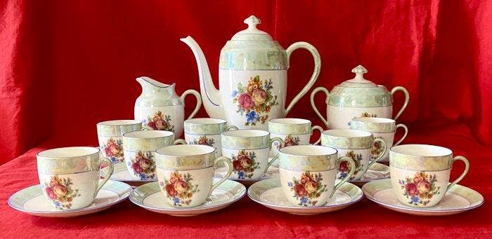 Victoria China Czechoslovakia - Koffieservies (25) -, Antiek en Kunst, Antiek | Meubels | Tafels