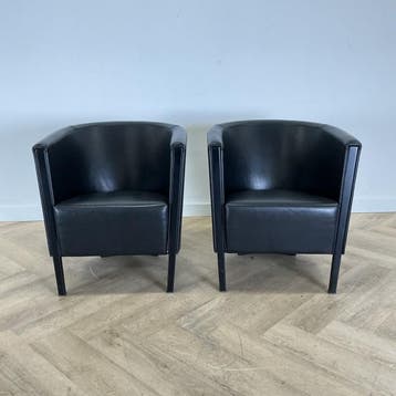 Complete set van 2 stuks Moroso Novecento chair van Antonio, Gebruikt, Zwart
