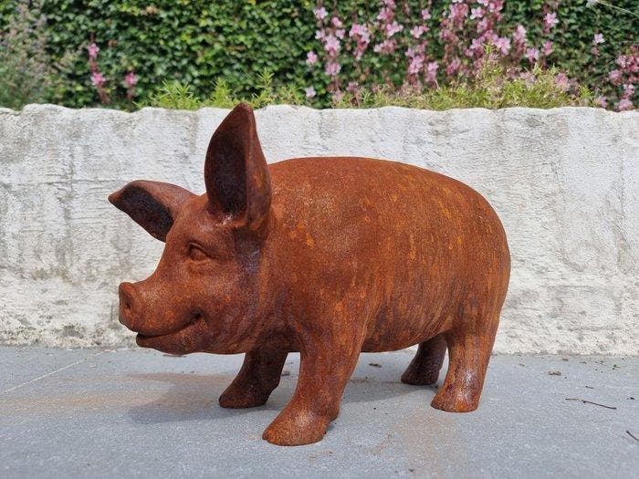Beeldje - Varken - IJzer, Antiquités & Art, Curiosités & Brocante
