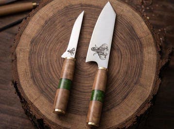 Kitchen, Chef Knife, Etching with Elephant logo, Hand Forged