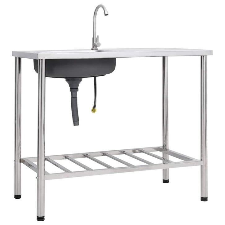 vidaXL Campinggootsteen enkele bak met kraan roestvrij staal, Maison & Meubles, Cuisine | Éléments de cuisine, Envoi