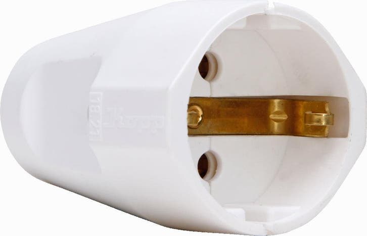 Kopp Contrast Plug RA Synthetic 16A Arctic White - 182102006, Doe-het-zelf en Bouw, Elektriciteit en Kabels, Verzenden