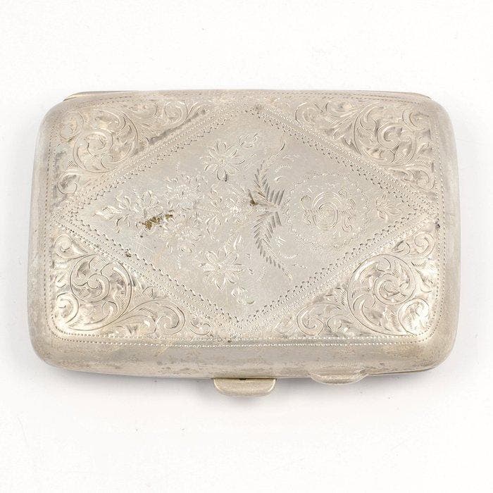 Joseph Gloster - Sigarettenetui - Birmingham, 1913 -, Antiquités & Art, Antiquités | Argent & Or