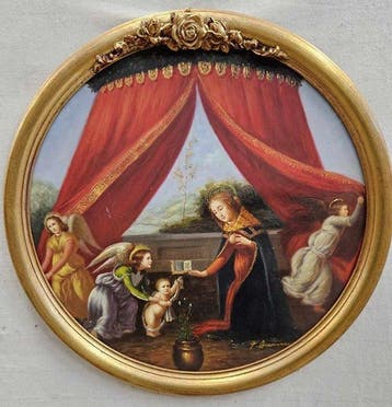 Scuola europea (XX), da Sandro Botticelli - Madonna del, Antiek en Kunst